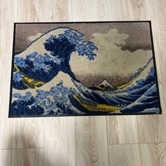 玄関マット（葛飾北斎・神奈川沖浪裏）515×750mm
