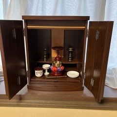 木製仏壇セット ダークブラウン