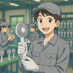 🍃夏の必需品、つくってます！ハンディーファン製造スタッフ募…
