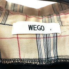 【美品】WEGO❤シャツドッキングベスト　半袖シャツ 黒・チェック　レディースの画像