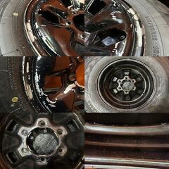 タイヤ新品【YOKOHAMA G075 215/80R16】スタッドレス【トヨタ ランクル ナロー 純正ホイール 16インチ 6J6HPCD139.7約+30】22年製 (VTF042)の画像