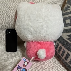 サンリオキャラクターズ　ぬいぐるみ　ももいろハートドールＢＩＧタイプ　キティちゃん　クロミの画像