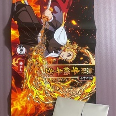 アニメ　鬼滅の刃　　煉獄掛け紙、ステッカー2枚