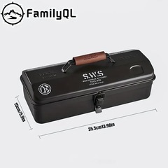 新品  ツールボックス 工具箱 収納ボックス キャンプ アウトドア 収納 雑貨 金属製収納BOXの画像