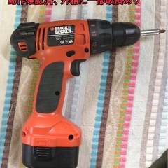 BLACK &DECKER 電動ドリル　動作確認済、外箱に一部破損あり