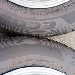 夏★12インチ★軽トラック★100％車検対応★軽バン【富山】エブリィ バン キャリー ハイゼッ トバモス アクティ Nバン サンバー 軽トラック 中古4本 スズキ ダイハツ ホンダ スバル  Kトラ 軽トラ JW-T規格　ライトトラック夏タイヤ 軽貨物車 VAN バン の画像