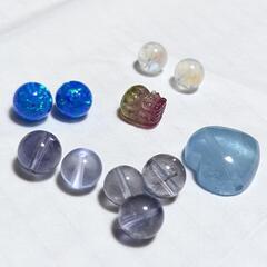 ●計11粒●天然石ビーズセット●ウォーターメロントルマリン貔貅●
