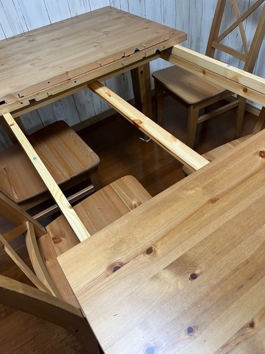 IKEA　伸縮ダイニングテーブルセット