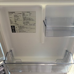 ツインバード2ドア冷蔵庫の画像