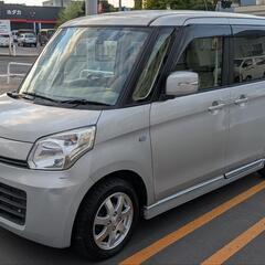 平成26年 スペーシア 4WDターボ 車検9/5 プッシュ エンジンスターター ドライブレコーダー TV  ナビ 左パワースライドドアの画像