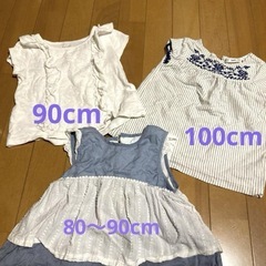 80〜100cm女の子夏服7点セットの画像