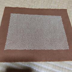 無料 綿伊勢型紙柿渋染2枚 23cm×13cmの画像