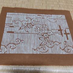 無料 綿伊勢型紙柿渋染2枚 23cm×13cmの画像