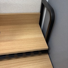 デスク、机上ラック、3段ワゴン3点セットの画像