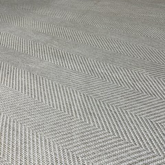 (洗濯可能)高級ラグ/カーペット/ベージュヘリンボーン柄の画像
