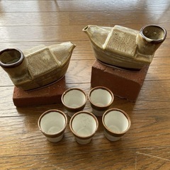 船型　徳利２個とおちょこ５個セット