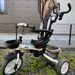 三輪車　折りたたみ　サンシェード　かご付き