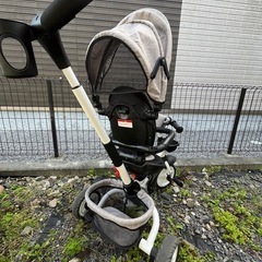 三輪車　折りたたみ　サンシェード　かご付きの画像