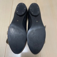 美品！パンプス　デニムリボン　35（22.5）の画像