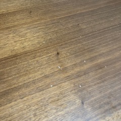 ウォールナットの丸いローテーブルの画像