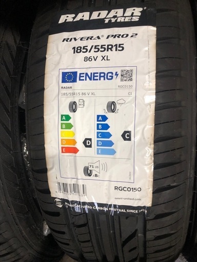 普通車タイヤ 185/55R15  4本セット(工賃、廃タイヤ処分込)