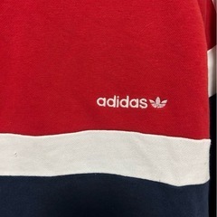 古着adidas トレーナー 赤/白/紺 UK Sの画像