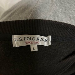 古着U.S. POLO ASSN. ブラック トレーナー Lサイズの画像