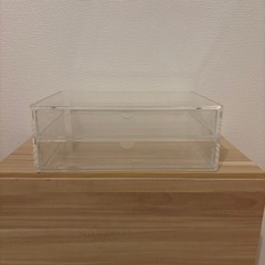 無印良品　重なるアクリルケース２段引出・大　