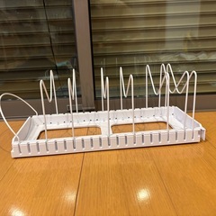 ニトリ　伸縮　ボウル　ザル　フライパン　収納　立てて収納