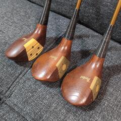 レア　希少MIZUNO  PRESIDENT XD   パーシモン  1.3.4  ドライバースプーンバフィー　ゴルフ　コレクションアンティークインテリアの画像