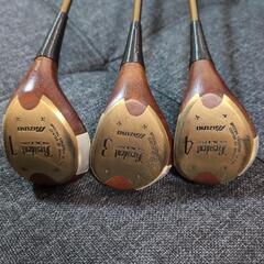 レア　希少MIZUNO  PRESIDENT XD   パーシモン  1.3.4  ドライバースプーンバフィー　ゴルフ　コレクションアンティークインテリアの画像