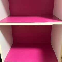 カラーボックス 3段 ピンク 美品