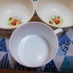 アンパンマン　お茶碗　味噌汁茶碗　コップ　中古　ベビー食器の画像