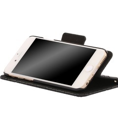iPhone 6/6s 薄型ファブリックデザインケースウェーブ(A) ブラック の画像