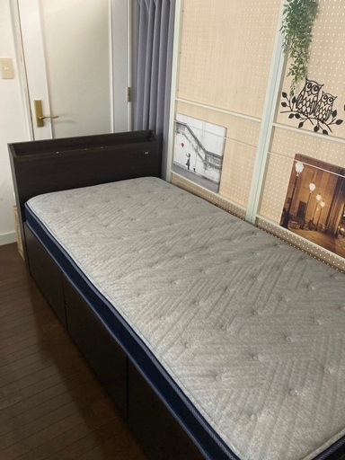 配送出来ます❗️良品✨ニトリ大容量収納付ベッドフレーム＋