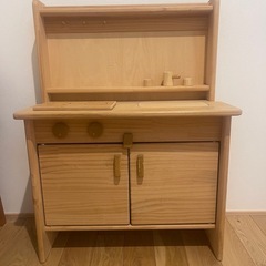 おままごとキッチン　木製　コンパクト