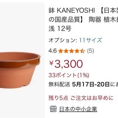 【取引完了】テラコッタ　植木鉢 37㌢　丸型12号 　浅型 素焼き鉢の画像