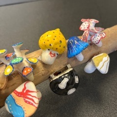 きのこブローチ🍄🍄‍🟫かクラフトブローチを作ろう❣️の画像