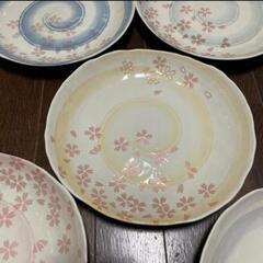 新品未使用品 和皿 桜模様食器 5枚セットの画像