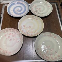 新品未使用品 和皿 桜模様食器 5枚セットの画像