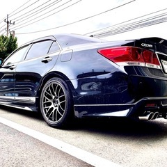 クラウンアスリート　ハイブリッドG  上級　グレード　フルエアロ　ヒッチメンバー　全周囲カメラ　本革シート　車高調　車検1年以上　　の画像