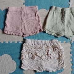 サイズ80　プティマイン　ショートパンツ　3枚セットの画像