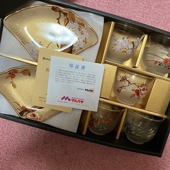 佐々木ガラス銘々皿&冷茶セット