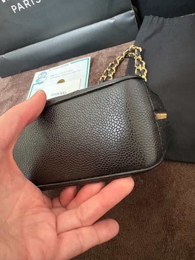 CHANEL ビンテージキャビアスキンハンドバッグ