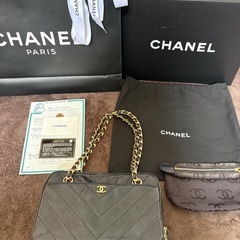 CHANEL ビンテージキャビアスキンハンドバッグ