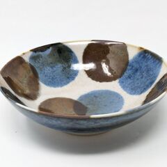 Brush Blue 筆青 点打 5寸小鉢 手描き器 食器 美濃...