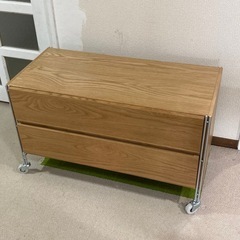 無印良品 MUJI ユニットシェルフ タモ材　引き出し　 幅84cm