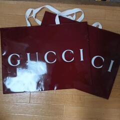 GUCCI　ショッピング袋　ショップ袋　紙袋　ブランド　2個セット