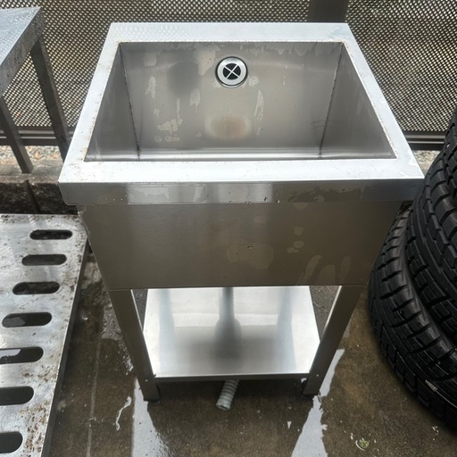 シンク 業務用1槽シンク 流し台 中古 ステンレス 450×450mm