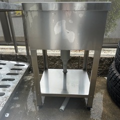 シンク 業務用1槽シンク 流し台 中古 ステンレス 450×450mmの画像